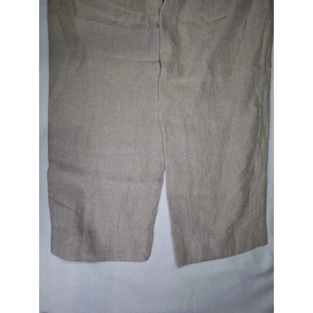 Jonh Nordstrom 36R Linen Dress Pants Luxury Beach Leisure Cream Trousers Vaca